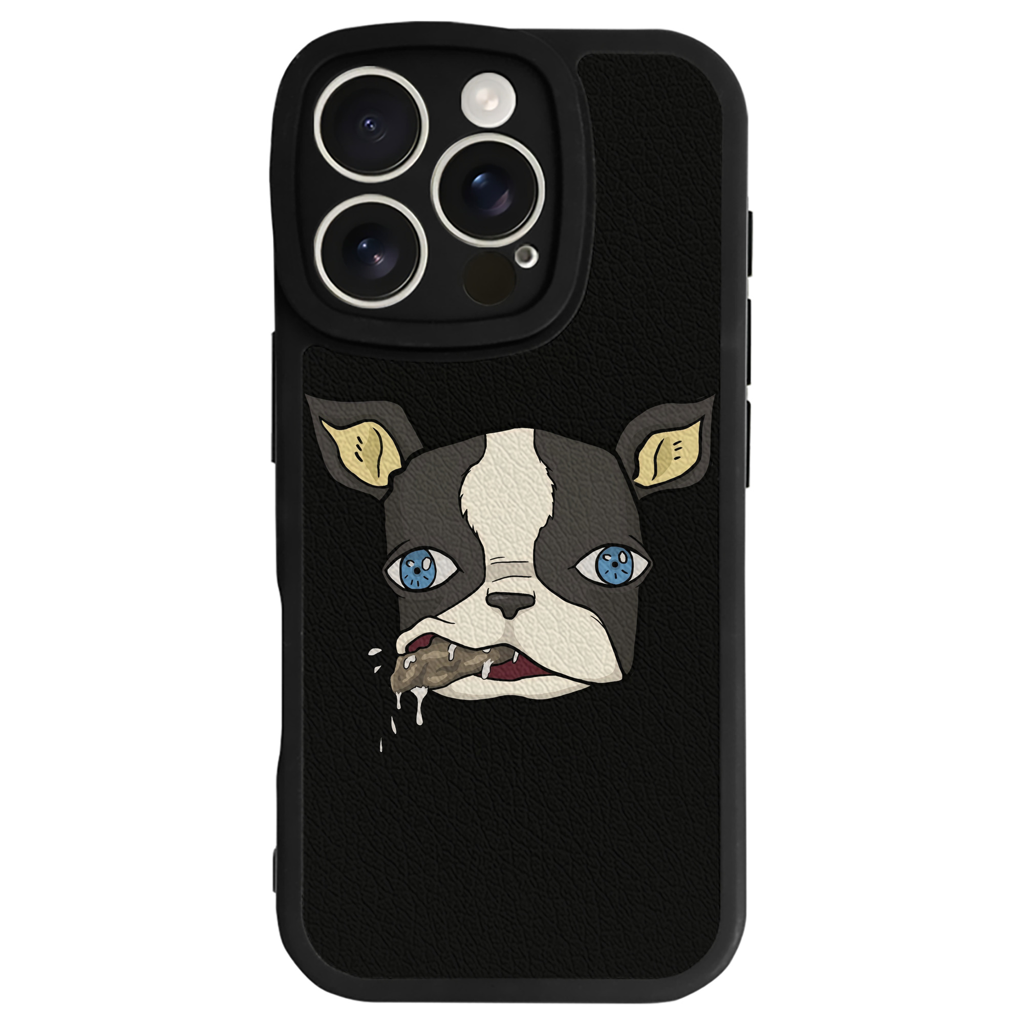 （画像用） ジョジョの奇妙な冒険 イギー JoJo's Bizarre Adventure Iggy 【iPhone 16シリーズ対応】シリコンスマホケース（レザー調） 材質：シリコン